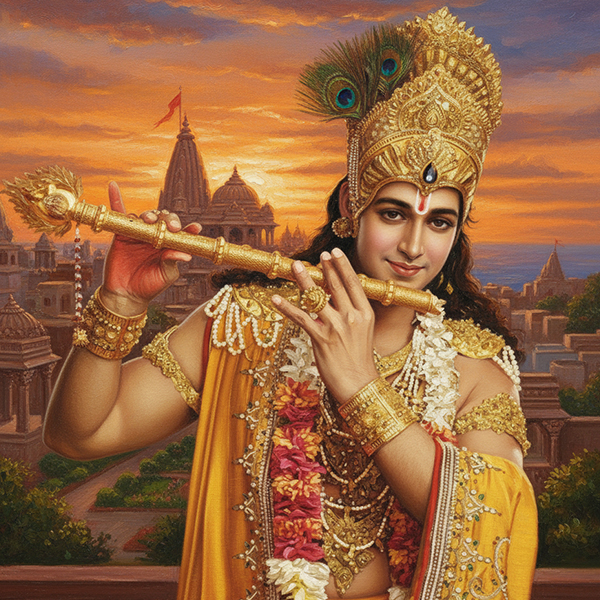 Krishna - the most pivotal of all Mahabharat characters, who sides with the Pandavas in the war.