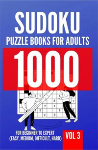 1000 Sudoku Puzzle Books For Adults